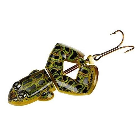 Rebel Buzz'N Frog Topwater Bait, 2 12, 12 Oz, Green Bullfrog, Floating T460